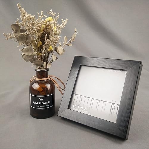 Vista 3 de Portarretratos negros de 4 x 4 pulgadas, marco de collage de fotos, colección de marcos de Instagram para smartphones. Marcos cuadrados pequeños