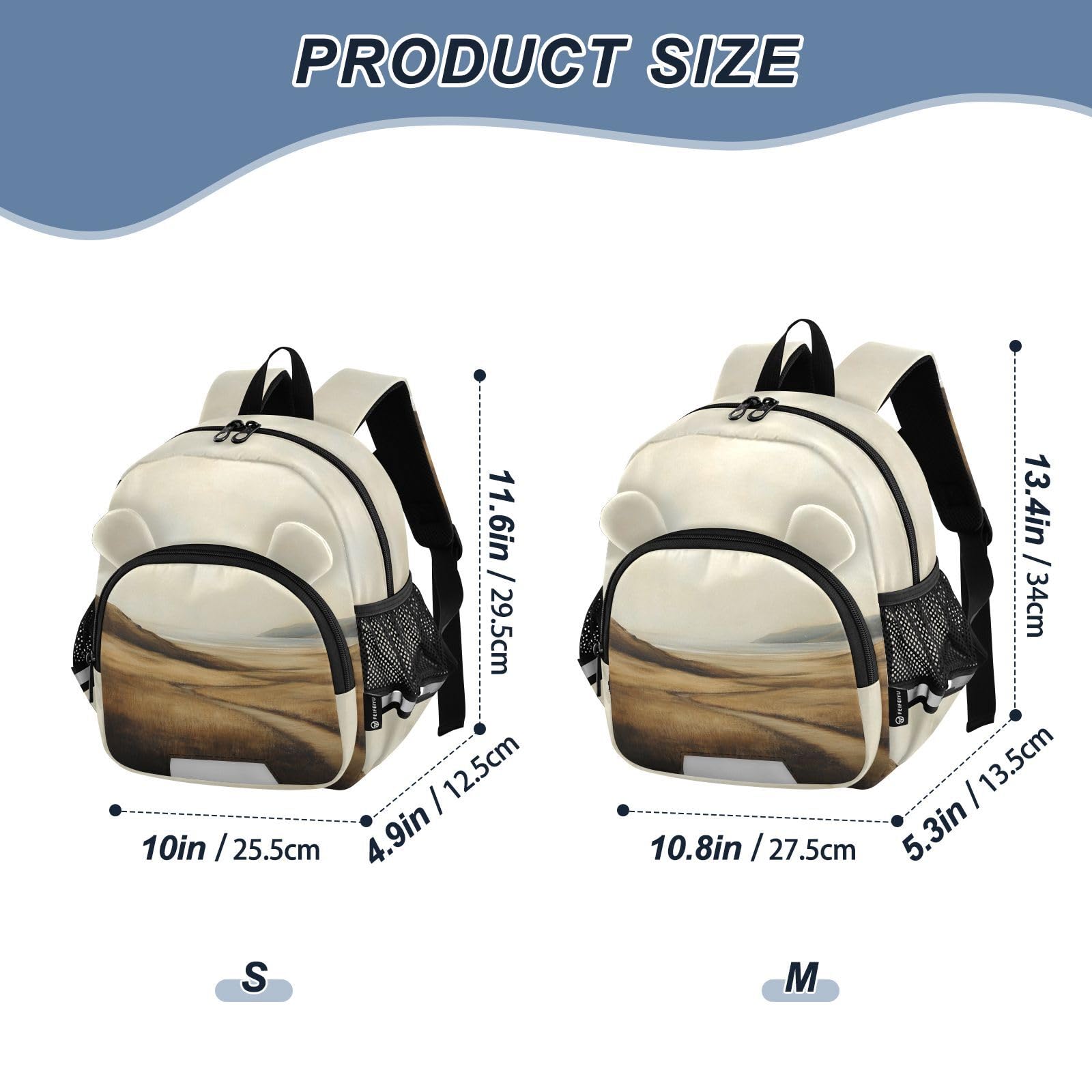 Coastal Path Field Beige Toddler Harness Backpack for Boys Girls 3-6 Years Kids Backpack with Anti Lost Safety Leash Child Leash Backpack for Preschool Travel Walking