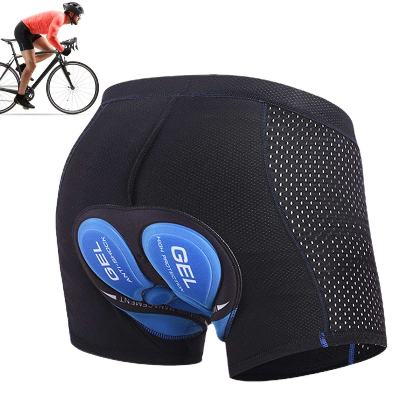 Pantaloni da ciclismo da uomo con imbottitura, pantaloncini da ciclismo, ad asciugatura rapida, resistenti agli urti, da ciclismo, pantaloncini protettivi per fianchi, biancheria intima Pro Bike Boxer