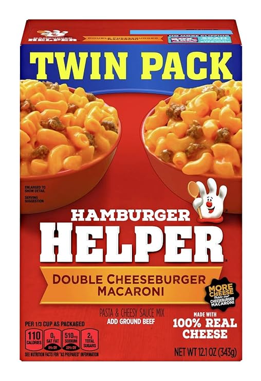 Hamburger Helper Double Cheeseburger Macaroni, 13.6 oz., Twin Pack