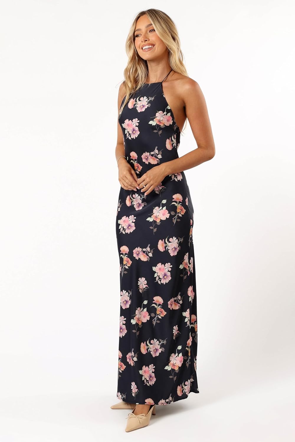 Petal & Pup Womens Hadley Halterneck Maxi Dress - Image 3