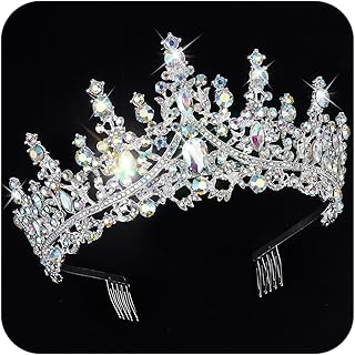 COCIDE Silver Crowns for Women Tiaras for Women Crowns for Girls Tiaras for Girls Crystal Rhinestones Queen Princess for Party Wedding Bridal Halloween Costume Cosplay Accessories