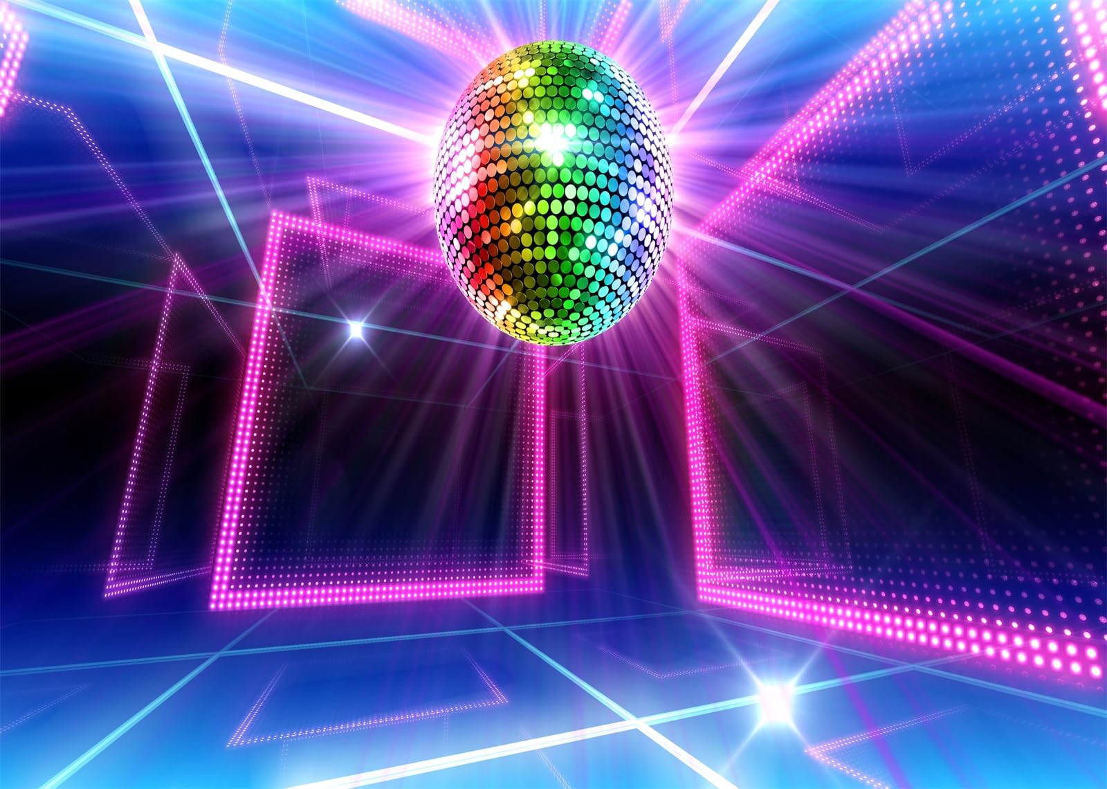 Stendardo/Bandiera Decorativa A Tema Discoteca – 180x110 Cm Con Corda – Perfetto Per Feste Anni 80 E Compleanni A Tema Musica