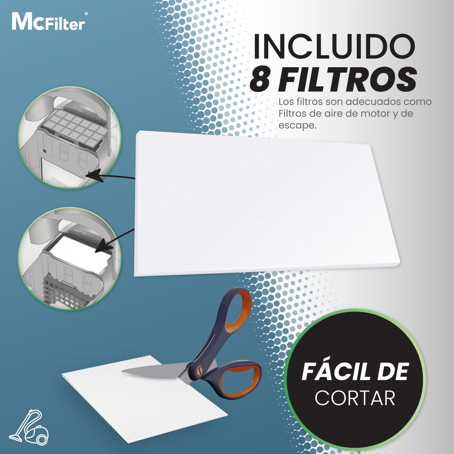McFilter | 16 bolsas para aspiradora Miele Serie completa C3 | bolsa con 8 filtros | MAXI BOX