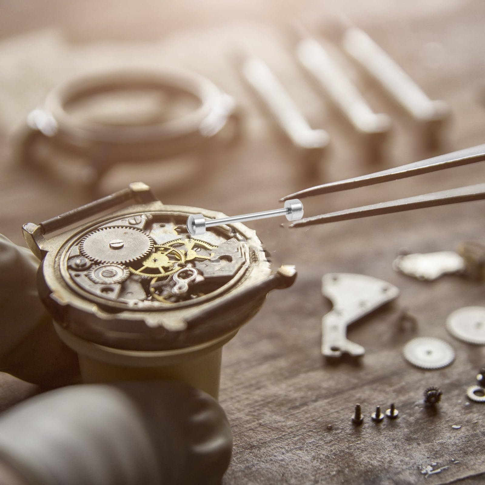 KICHOUSE Varillas de Tornillo para Correa de Reloj 2piezas Metal Plata Fácil Instalación para Reparación de Relojes y Mantenimiento de Pulseras