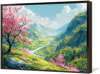 Amazon.co.jp: 絵画 渓谷の美しい自然風景 アートパネル ポスター