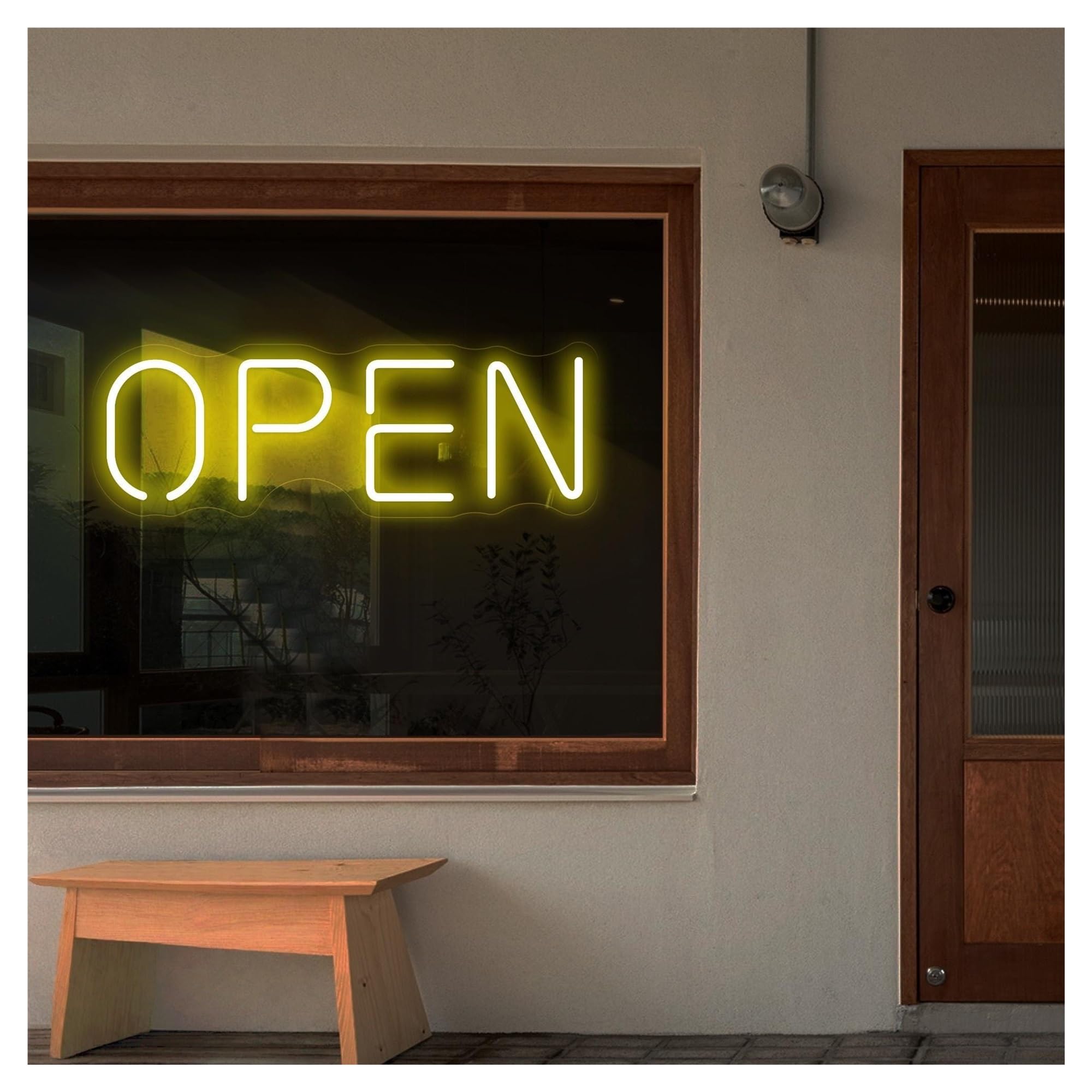Shouxi D Sign Lamp Modern Open Sign, Neon, Light Up, Restaurant Bar Shop Wall Ecor 30Cm(D)