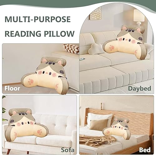 Miniatura 5 de Reading Pillow for Bed with Arms, Ergonomic Back Support Cushion Chair for Adults, Soft Bed Rest Pillow for Sitting, Floor, Sofa - Perfect for