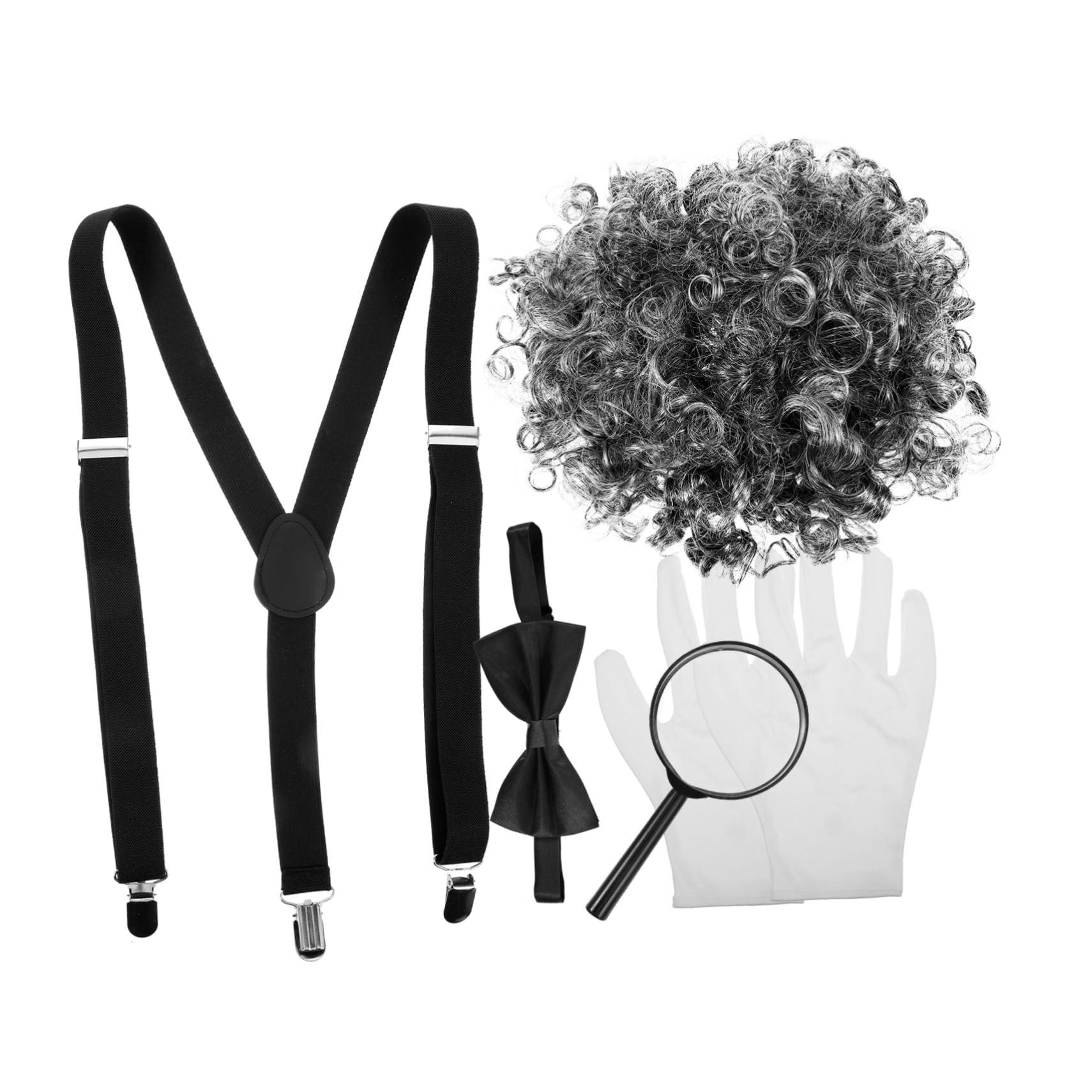 OUNONA Science Halloween Wig Set Bachelor's Party Wig Comfortable and Easy to Wear