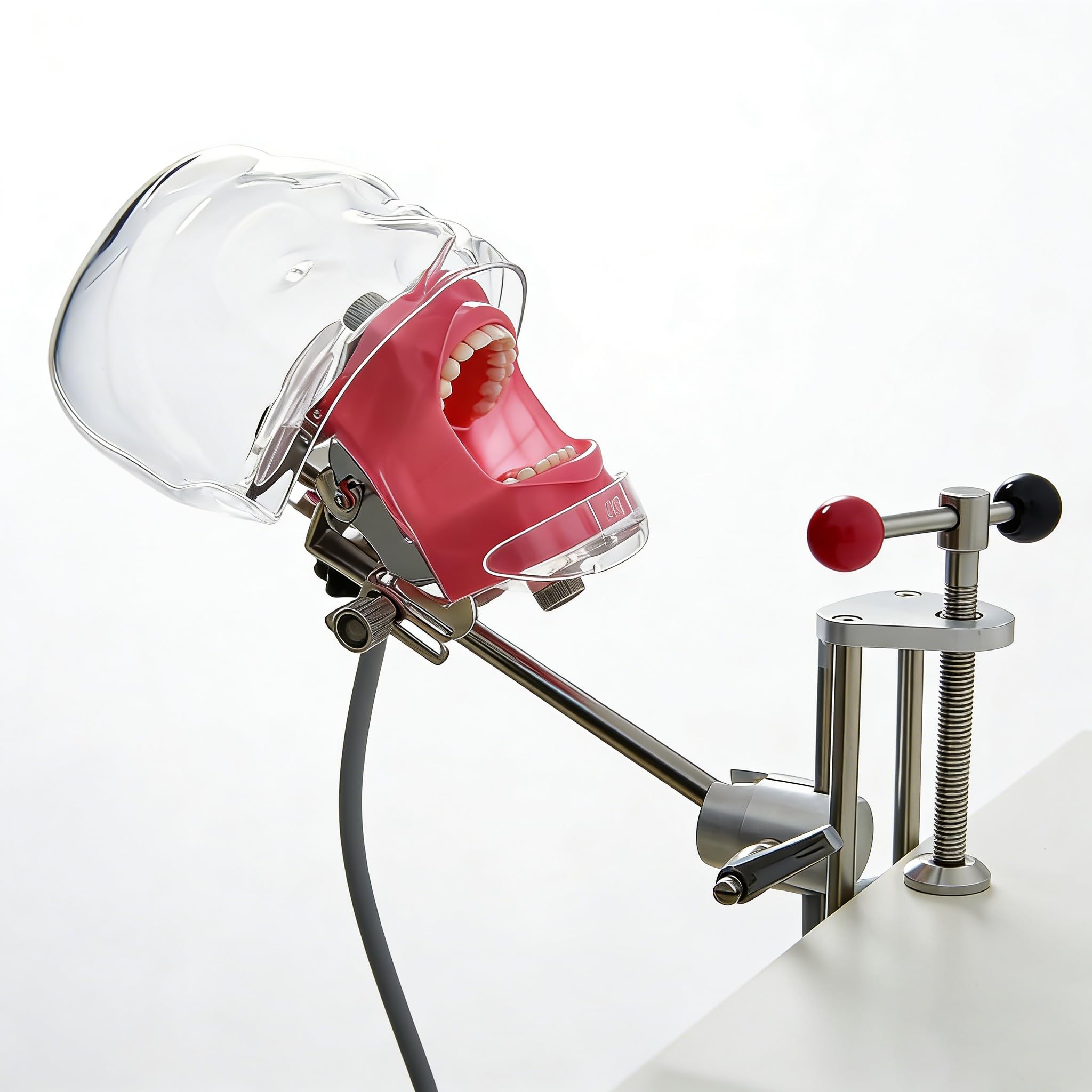 Dental Simulator Mannequin Head- YOUYA DENTAL Typodont Teeth Model Phantom Dexter Head Teeth Model Training Mount Fixed on Desk Training Manikin for Dental Schools Education Practical Demonstration