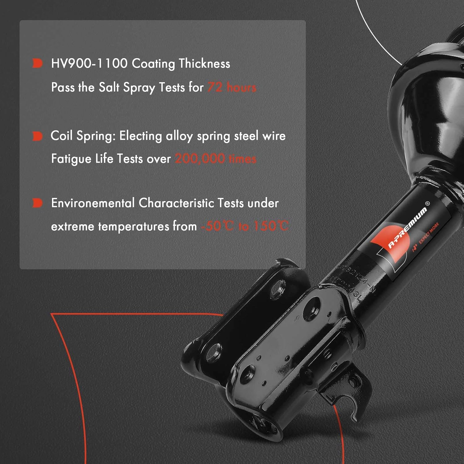 A-Premium Front Strut Assembly Compatible with Subaru Baja 2003, Outback 2000-2004 - 2x Replacement Suspension Complete Strut Shock Absorber with Coil Spring