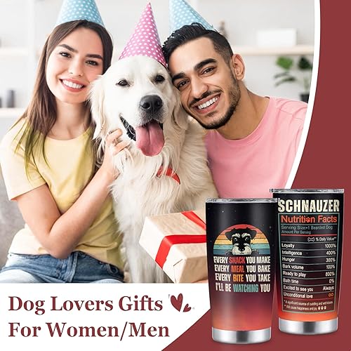 Miniatura 2 de Schnauzer Regalos para mujeres y hombres, vaso aislado de 20 onzas, regalos para perros, mamá papá, regalos de cumpleaños de Navidad para amantes de