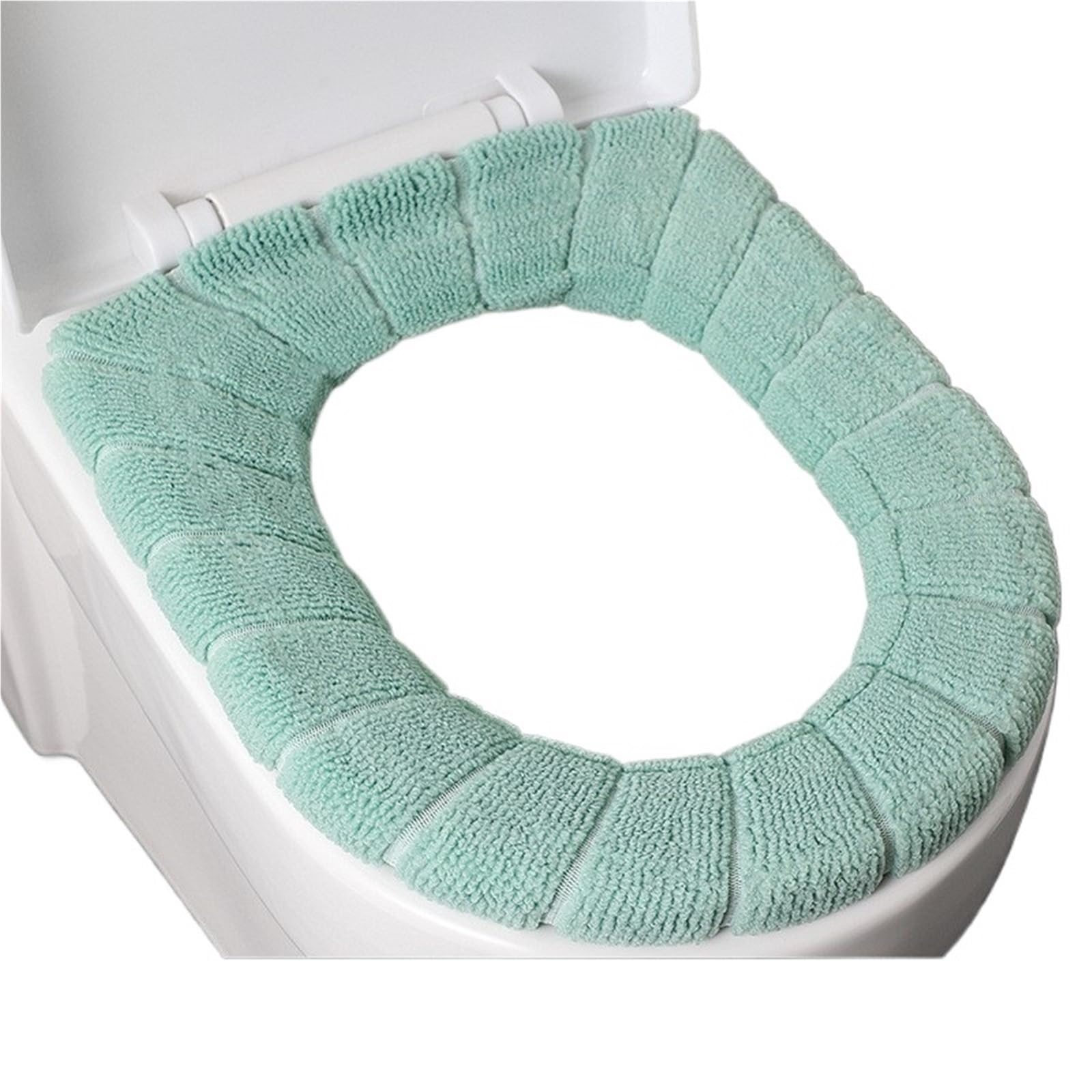 PADGCNOR Soft Toilet Seat Cushion Thickened Plush O-Type Warm Toilet Cushion Universal Winter Seat Cover(Green)
