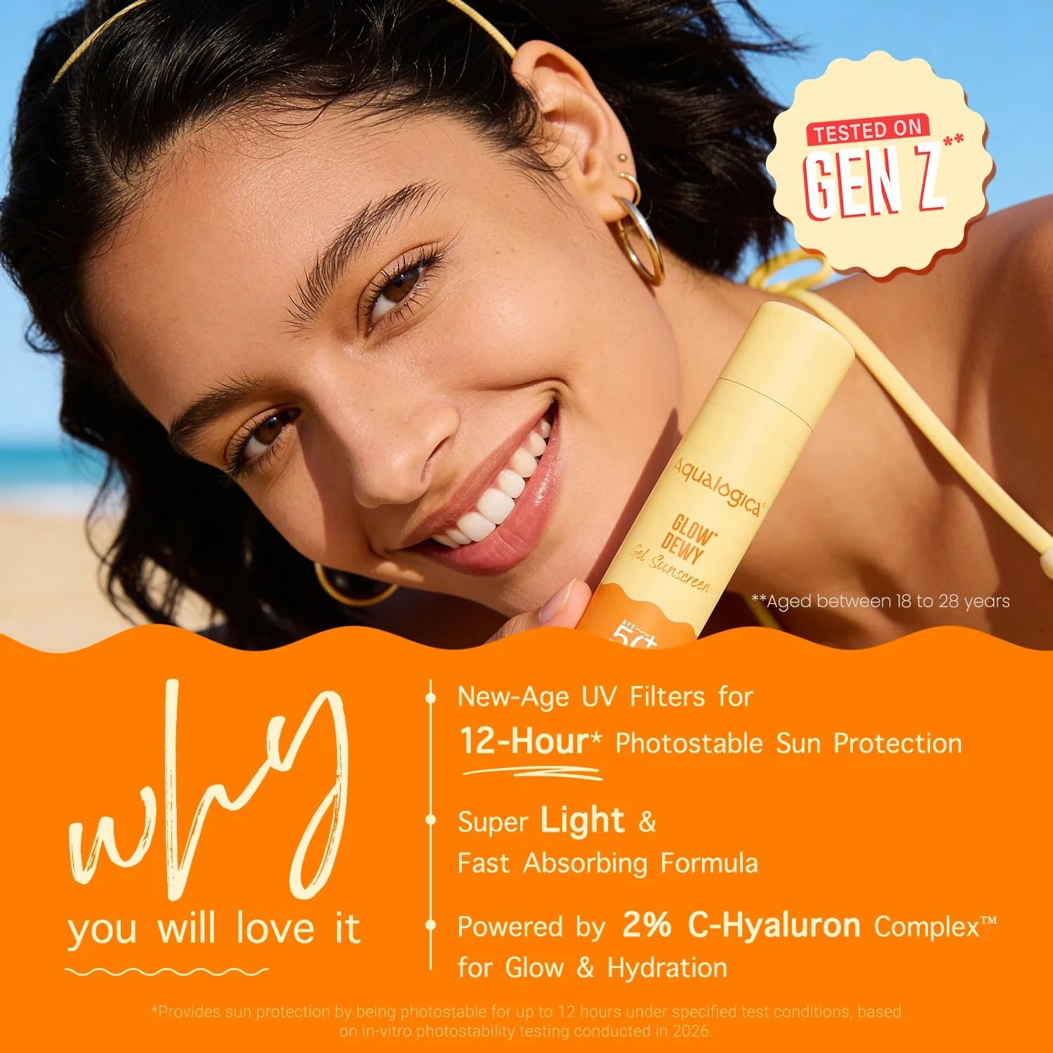 Aqualogica Glow+ Dewy Gel Sunscreen - 50 g x 3 | SPF 50+ PA++++ | In-Vivo Tested | New-age Filters | 12-Hour* Sun Protection | Tan Protection | For Bright & Hydrated Skin | Fragrance-Free & No White Cast | C-Hyaluron Complex™ & Papaya | Broad Spectrum UVA/B & Blue Light Protection | Lightweight | For Men & Women 2