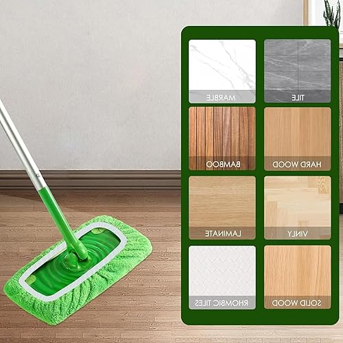 Miniatura 7 de 10 almohadillas reutilizables para trapeador Swiffer, repuesto de microfibra lavable para mopa húmedaseca, compatible con trapeadores Swiffer