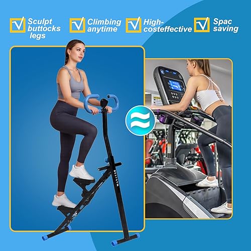 Miniatura 4 de Máquina paso a paso con asas ajustables, máquina de ejercicio paso a paso compacta con pantalla LCD para entrenamiento cardiovascular en casa