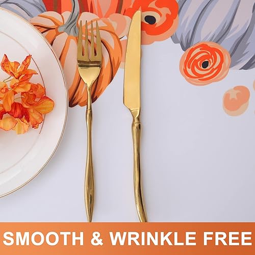 Miniatura 4 de Mantel Homing de tela de poliéster marroquí resistente al agua y lavable con textura rectangular sin arrugas para reuniones y exteriores