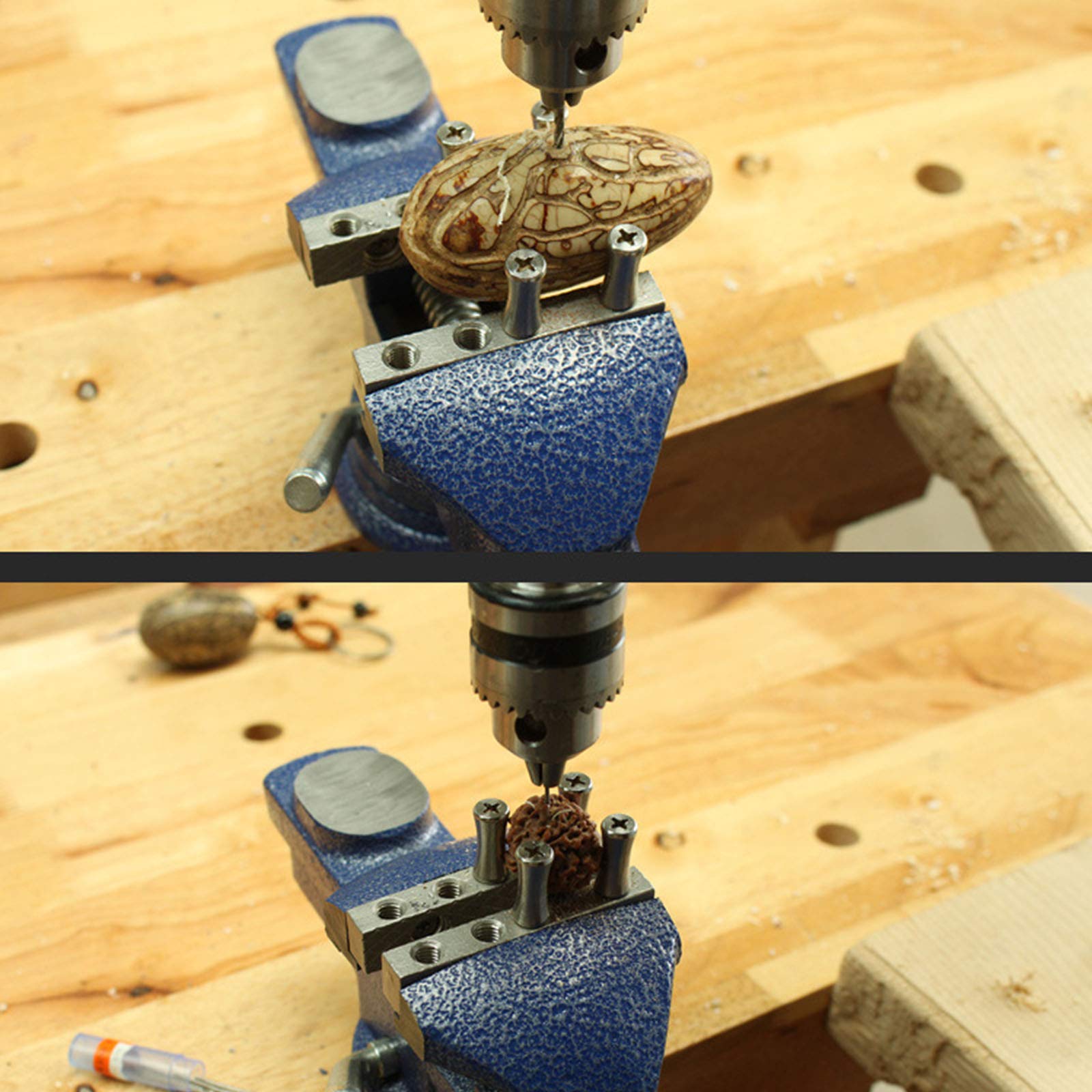 Taladro Manual Para Carpintería, Taladro De Manivela Portátil Mini Taladro Manual Con 3Mm 4Mm Broca Y Bolsa De Almacenamiento, Para Herramienta Manual De Madera Y Plástico,1/4 Inch