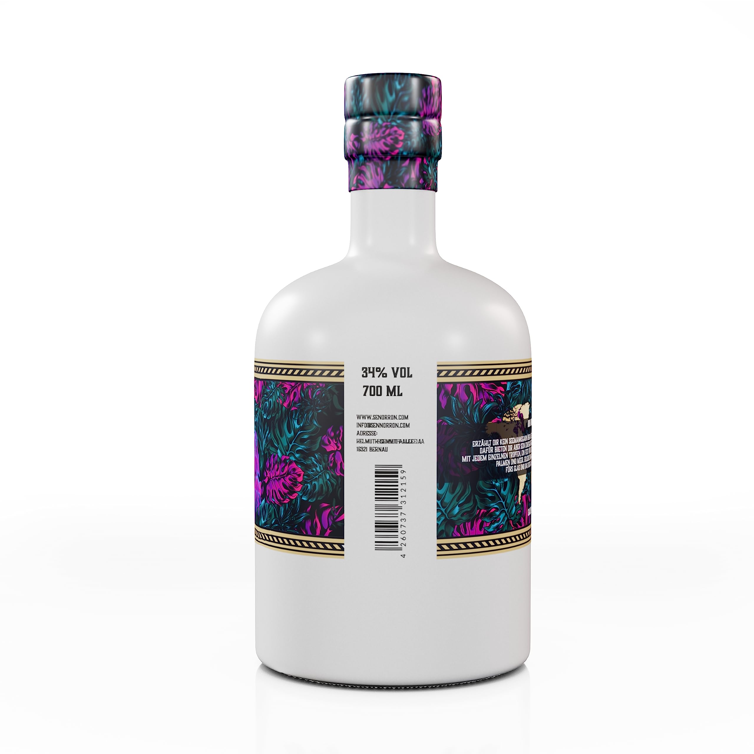 Ron Ron Rumlikör – Premium Rum mit tropischem Fruchtgeschmack & sanfter Rauchnote – 34 % vol. – handgemachter Rum-Blend aus der Karibik – ohne Zusatzstoffe – 0,7 L Flasche