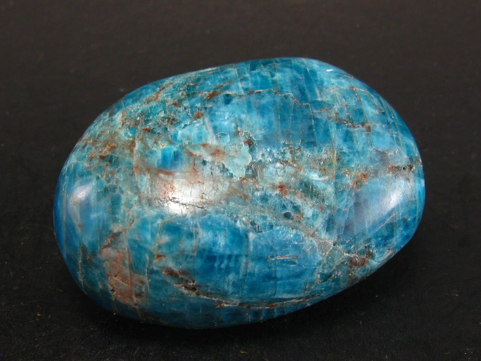 Neon Blue Apatite Tumbled Stone From Brazil - 1.6"