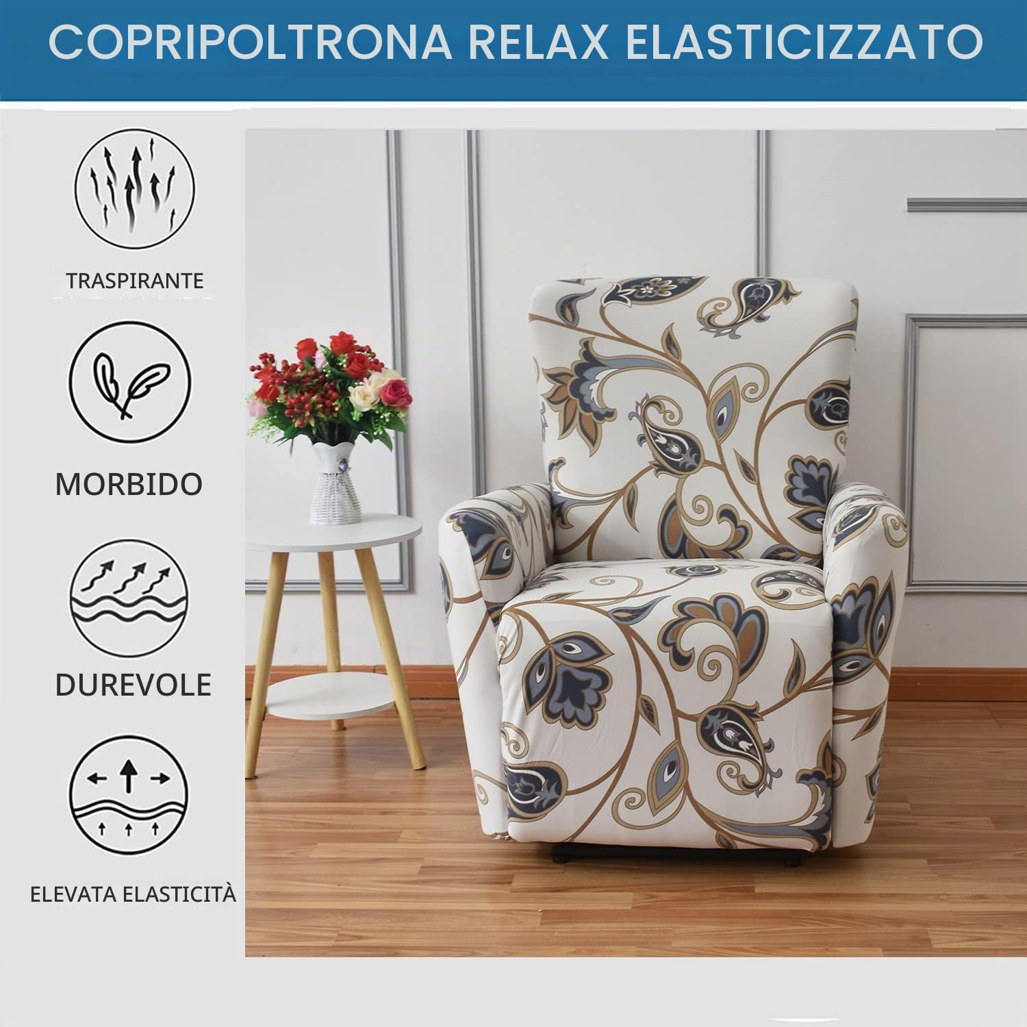 Copripoltrona reclinabile Fodera per Poltrona Fodera per Sedia reclinabile con Tasca Fodere per Poltrona reclinabili