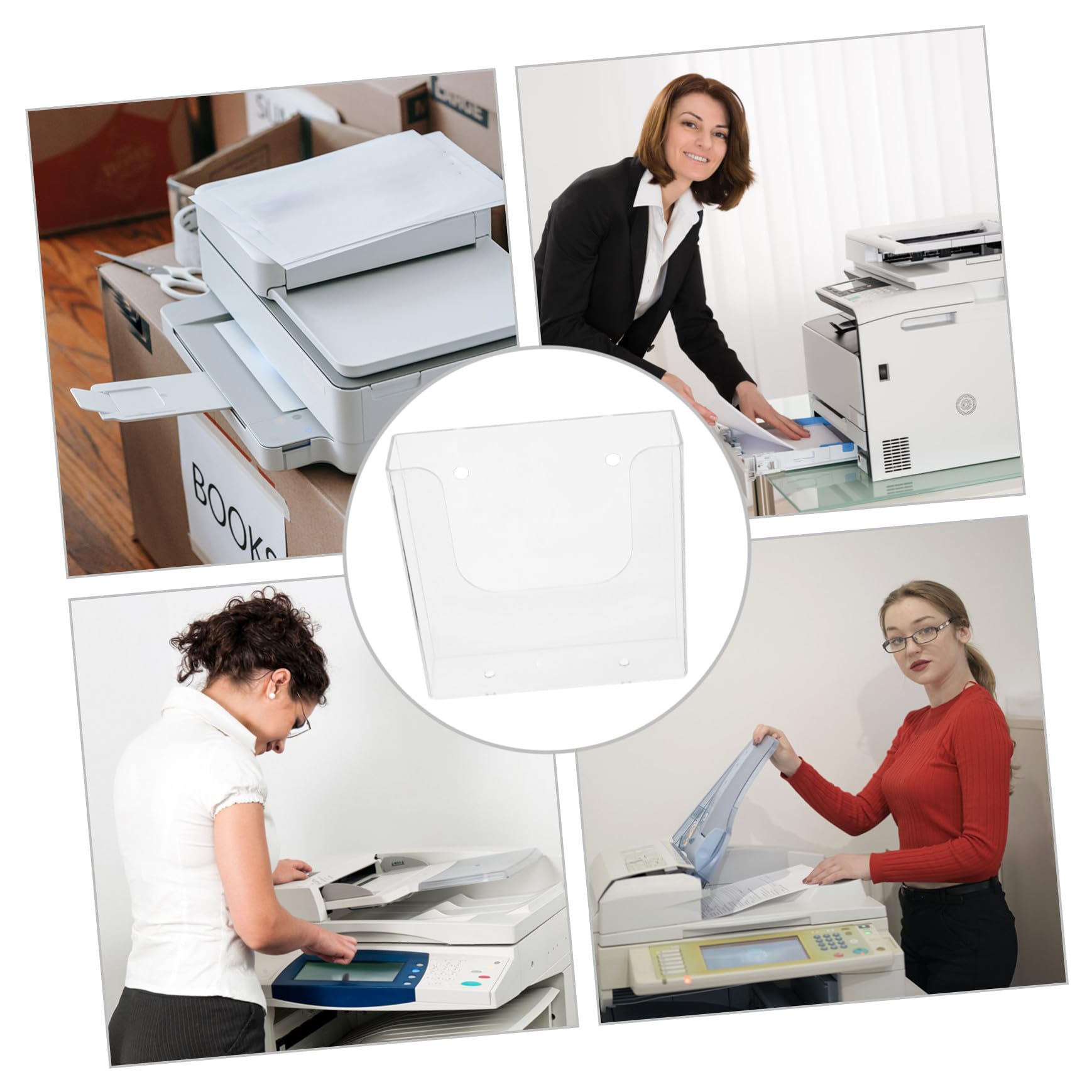 ABOOFAN Porte-Documents Mural en Plastique Classification Claire et Forme à Trous, Organisateur de Documents Moderne pour Bureau, Rangement des Papiers