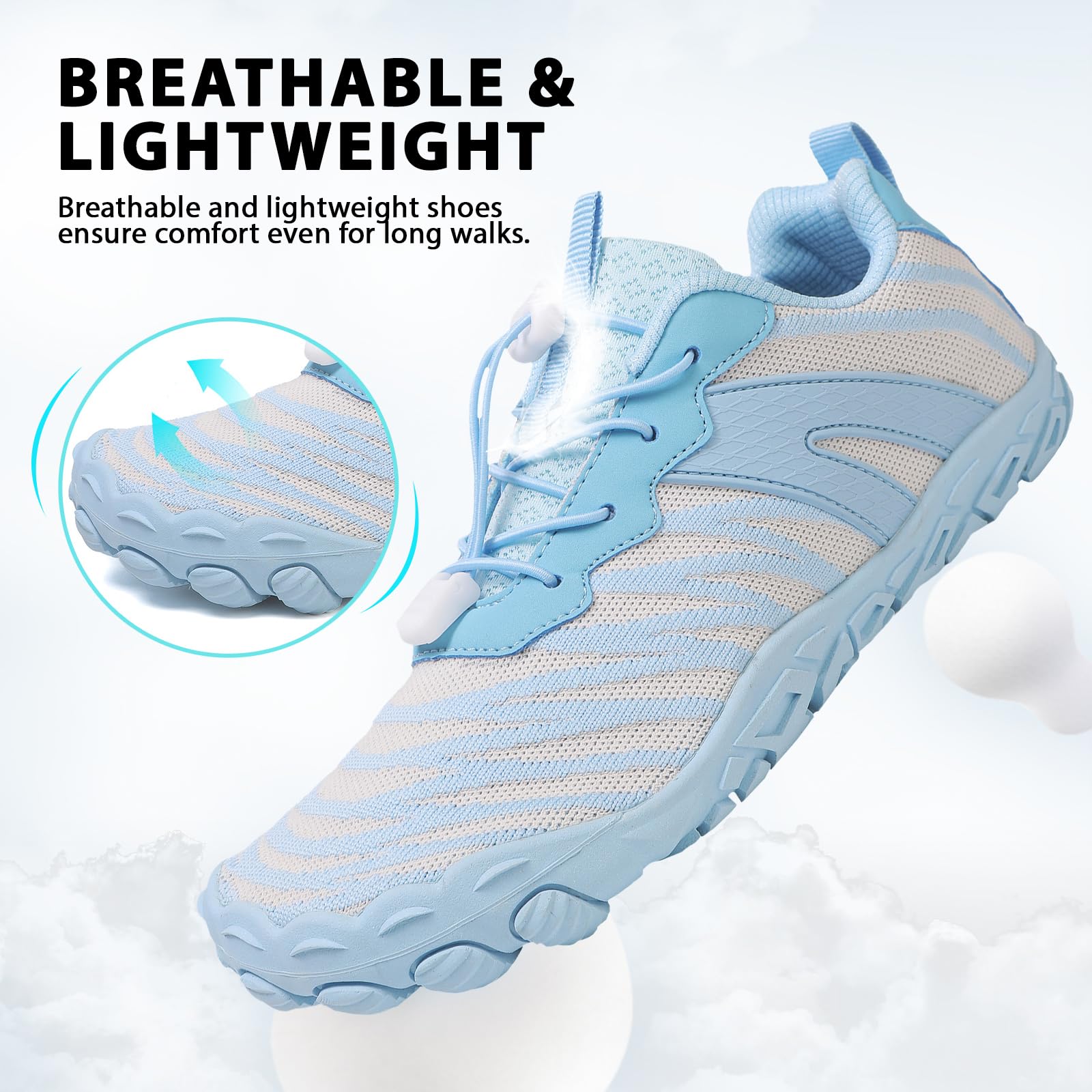 Barefoot Shoes Minimalistas Sneakers Hombre Mujer Transpirable Ligeras Puntera Ancha Zapatos Descalzos para Trail Running Deportes Casual Fitness