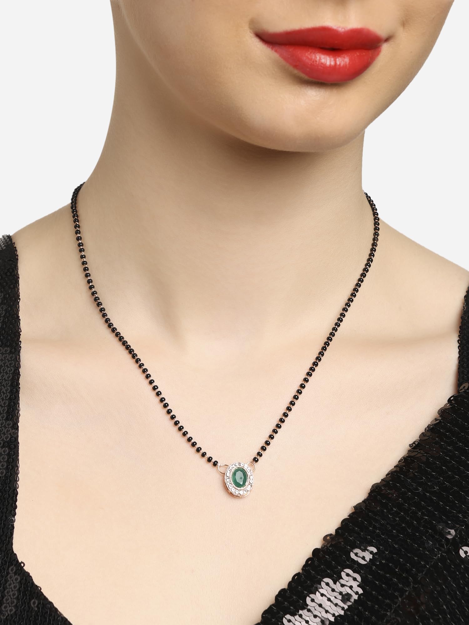 Austrian Diamonds & Beads Mangalsutra-ZPFK16909
