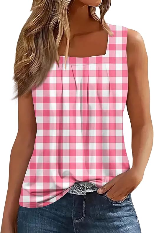 Spring Summer Plus Size Dressy Tank Tops for Women 2025 Womens Workout Floral Boho Beach Sleeveless Shirts Blouses