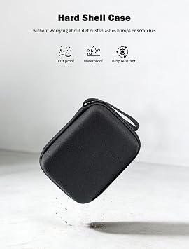 Protective Portable Label Printer Case,Lightweight Hard Storage for Label Makers Compatible with P21, D30, D11, E10, D110, Label Maker Machine Accessories Carrying Bag Black (Box Only)