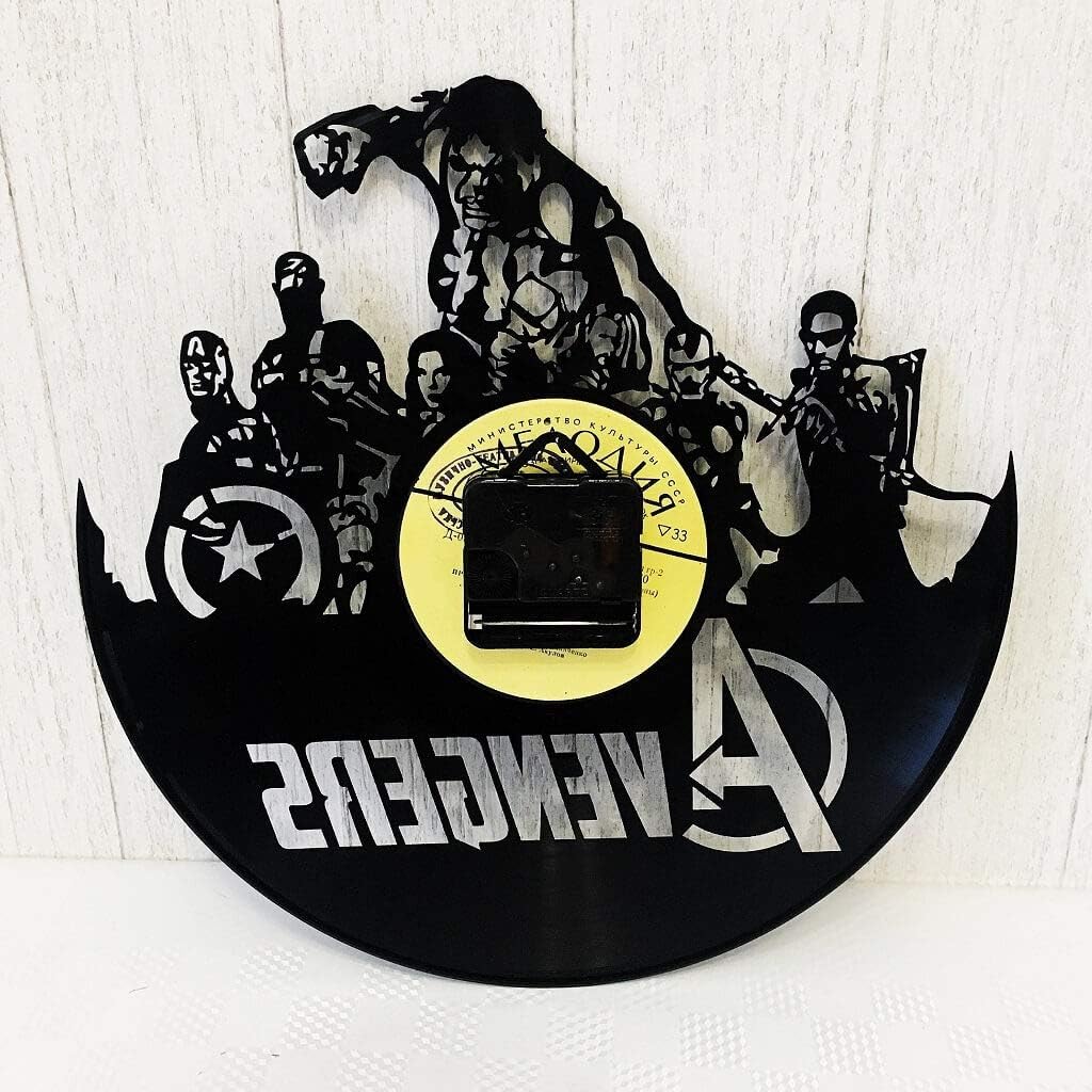 🛒 Crаzу Dеаlѕ Avengers 12 inches / 30 cm Vinyl Record Wall Clock | Gift for Geeks, Teens, Boys and Girls | Marvel Comics Decor | Captain America | Iron Man Amаzоn Crаzу 🔥 Dеаlѕ Avengers 12 inches / 30 cm Vinyl Record Wall Clock | Gift for Geeks, Teens, Boys and Girls | Marvel Comics Decor | Captain America | Iron Man