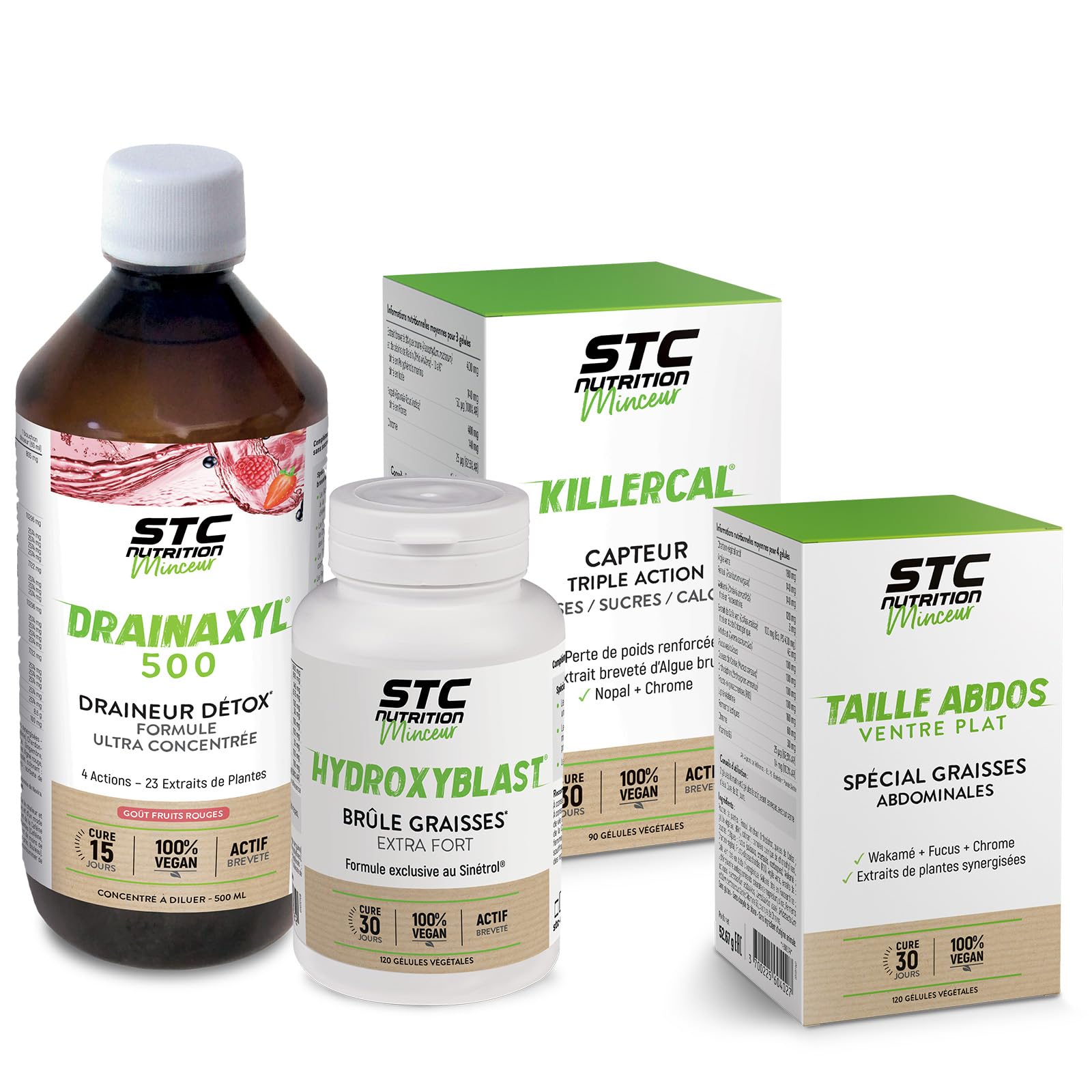 STC Nutrition Pack Contrôle du Poids confort digestif goût fruits rouges | Drainage, anti-calories, contrôle du poids, silhouette fine et tonique, rétention d'eau