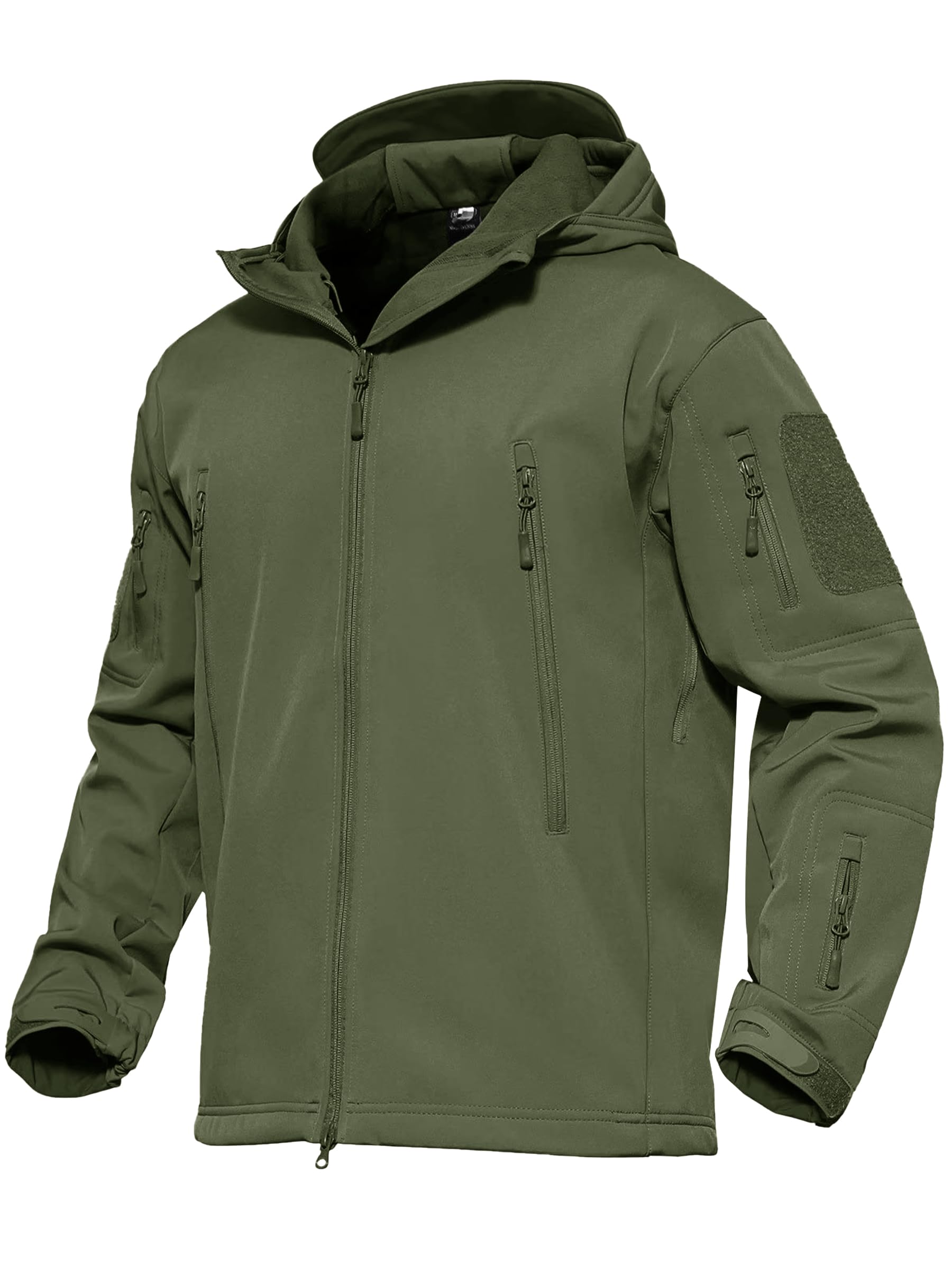 KEFITEVD Men's Tactical Jacket Waterproof Military Coat Combat Soft Shell Fleece Jackets with Multi Pockets