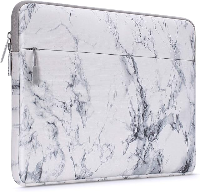 MOSISO Laptop Sleeve Compatible with MacBook Air 13 inch M2 M1 2018-2023 A2681 A2337 A2179 A1932/Pro 13 M2 M1 A2686 A2338 A2251 A2289 A2159 2016-2023, Canvas Horizontal Painting Marble Carrying Bag