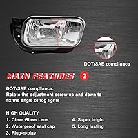 Vista 6 de A ABIGAIL Luces antiniebla de conducción de repuesto para Dodge Ram 1500 2009-2012, Dodge Ram 2500 3500 2010-2018 con bombillas halógenas H10 12V