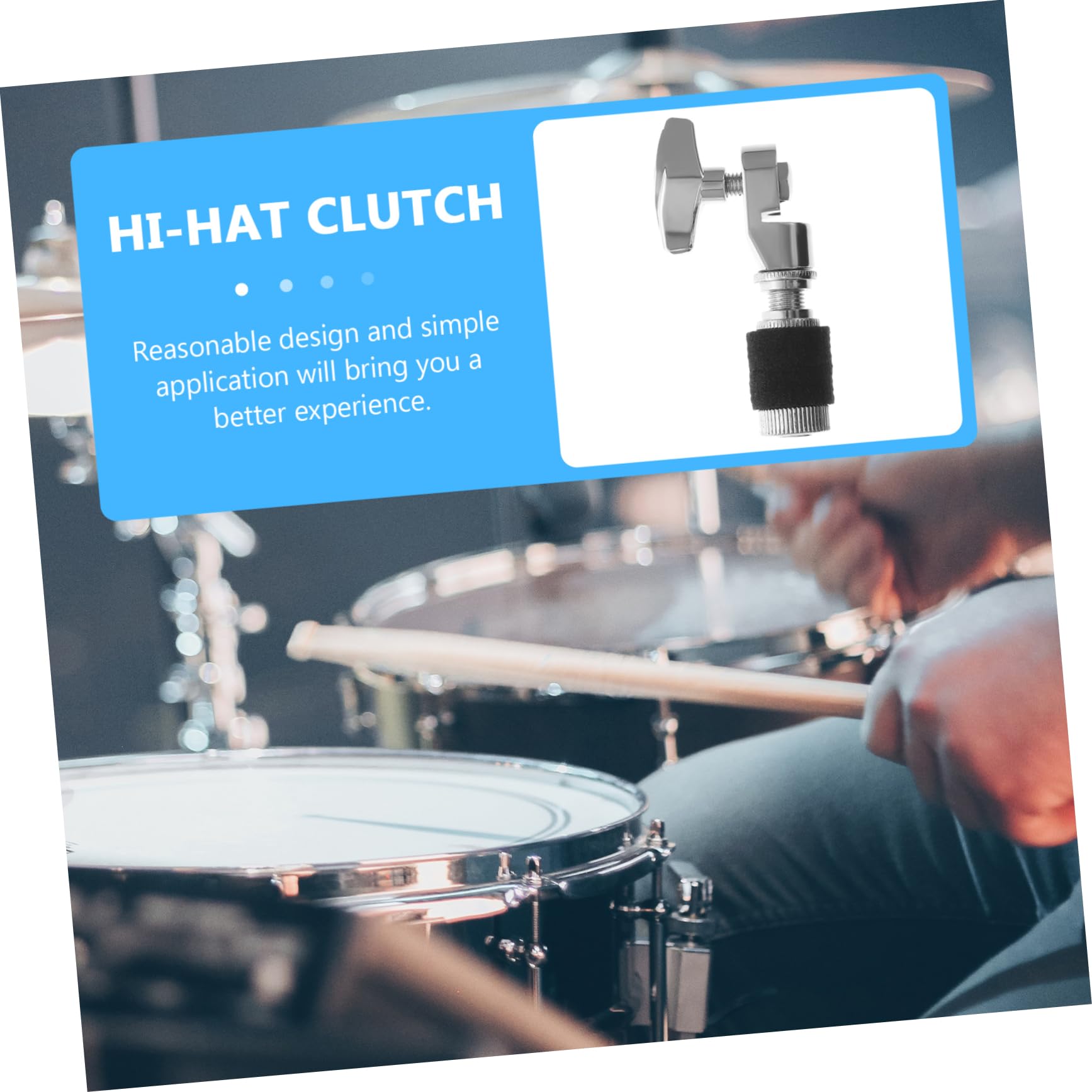 BESTonZON Frizione Per Charleston Resistente in Metallo , Supporto Per Piatti Hi Hat, Accessorio Di Ricambio Per Batteria Jazz Compatto e Durevole, Adatto Per Drum Kit