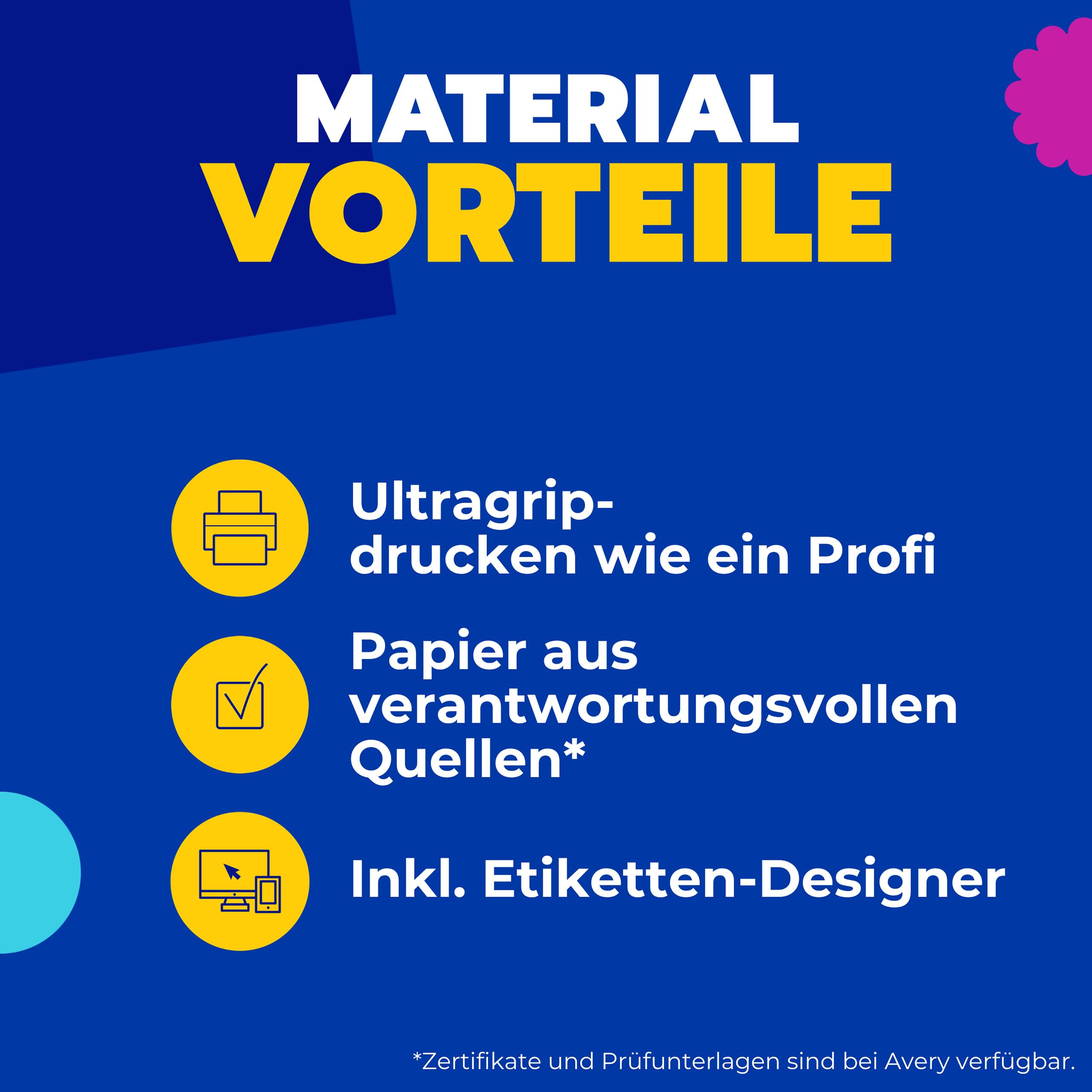 AVERY Zweckform 3418 Universal Etiketten (100 Klebeetiketten, 200x297mm auf A4, Papier matt, bedruckbare Versandetiketten, selbstklebende Versandaufkleber mit ultragrip, DHL) 100 Blatt, weiß