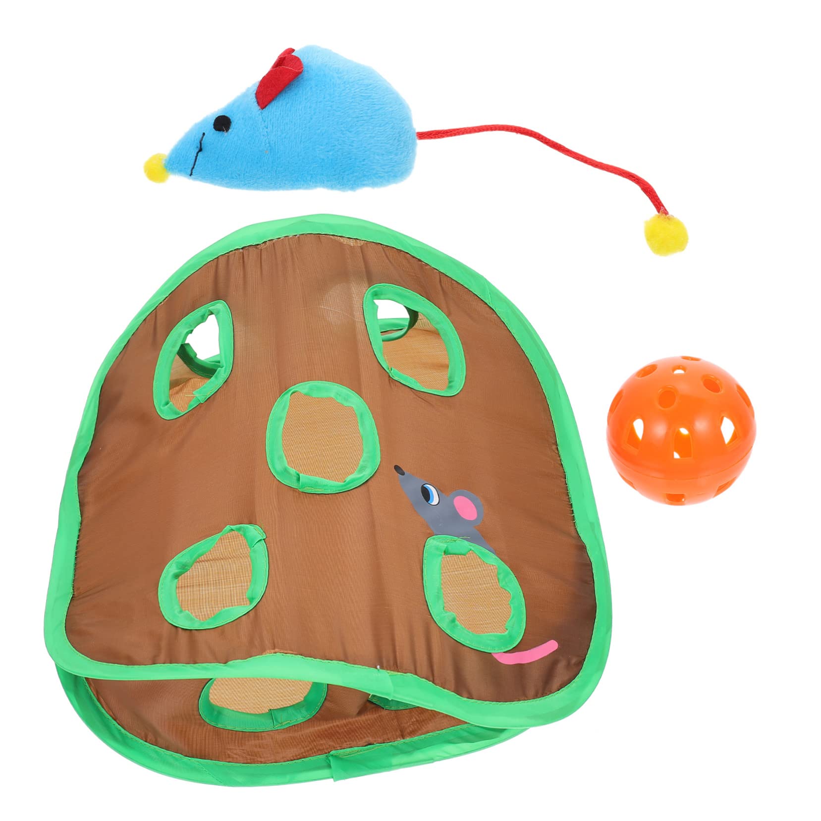 HEMOTON 1Set Interactive Cat with Nine Holes Design Indoor Hideaway for Cats and Kittens Fun Plaything for Active Pets Engaging Tunnel for Mouse Seeking and Exercise