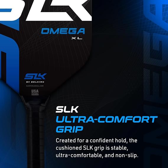 Selkirk Sport SLK Omega Pickleball Paddles | Carbon Fiber XL Blue
