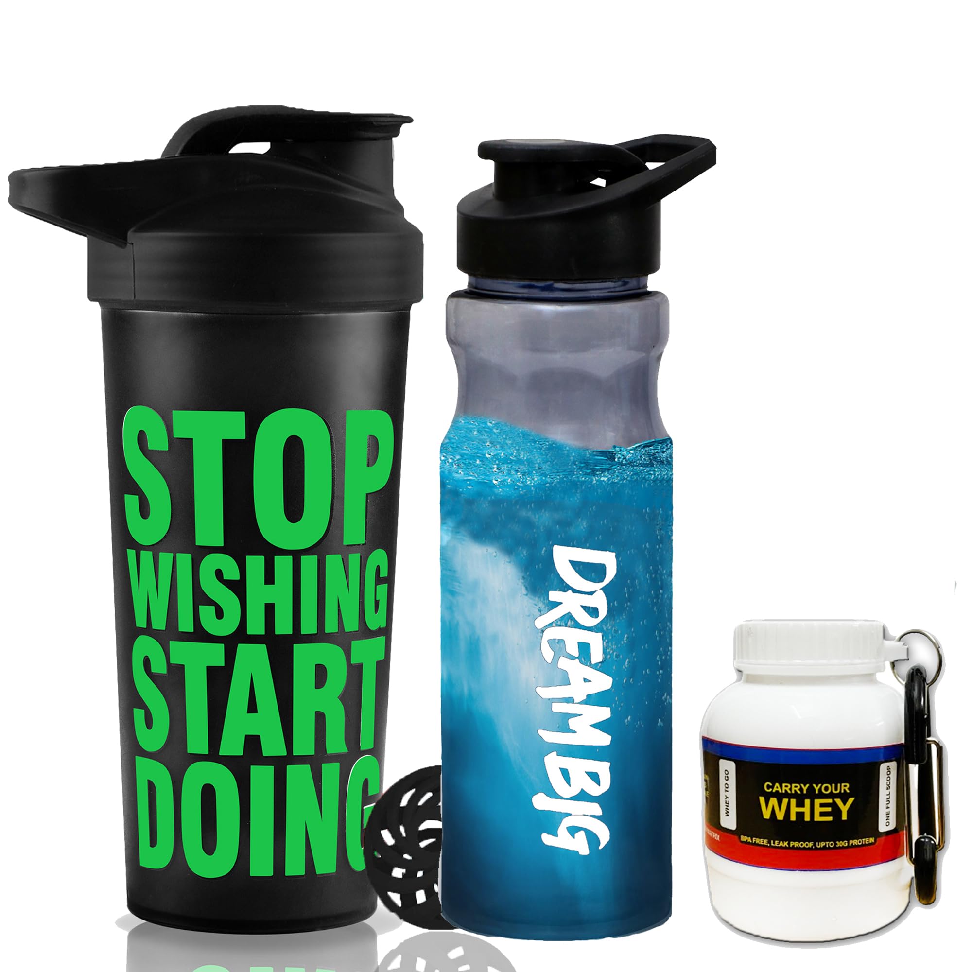 FIT FOCUS Gym Sipper With Protein Shakers & Whey Container Combo, Shaker Bottle, Gym Shaker, 100% Leak Proof BPA Free, Protein Shaker, Shaker Bottle Combo, Whey Loader (Green)-image-47