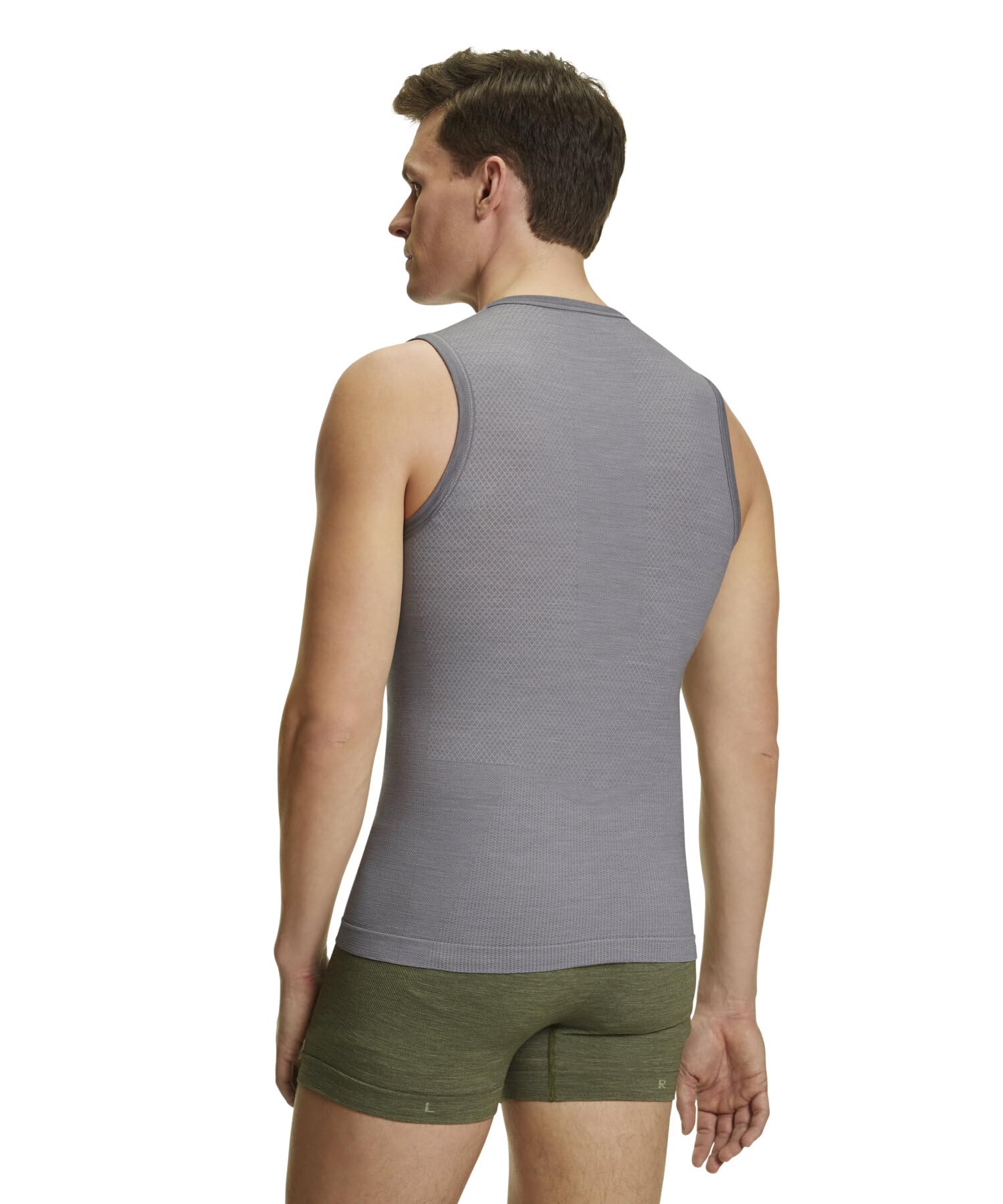 FALKE hombre Wool-Tech Light camiseta técnica deportiva sin manga para climas cálidos y fríos transpirable regulación del clima neutralizador de olores lana hilo funcional 1 pieza | Mezcla de lana de merino y seda