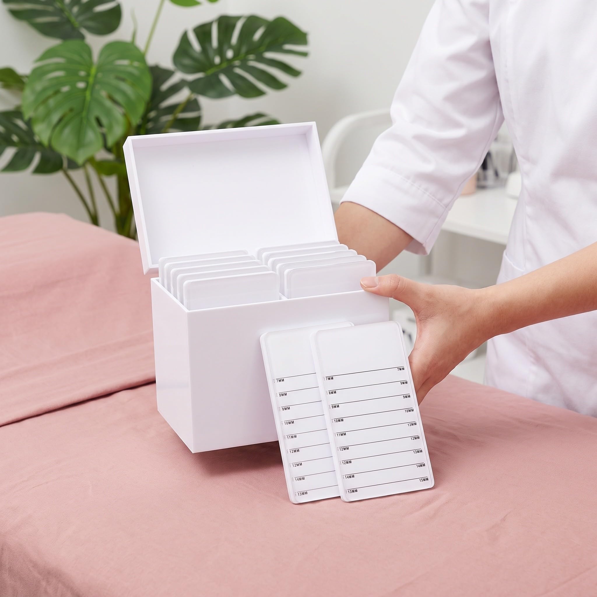 TOYANDONA Aufbewahrungsbox für Wimpernverlängerungen mit 10 Fächern, Acryl