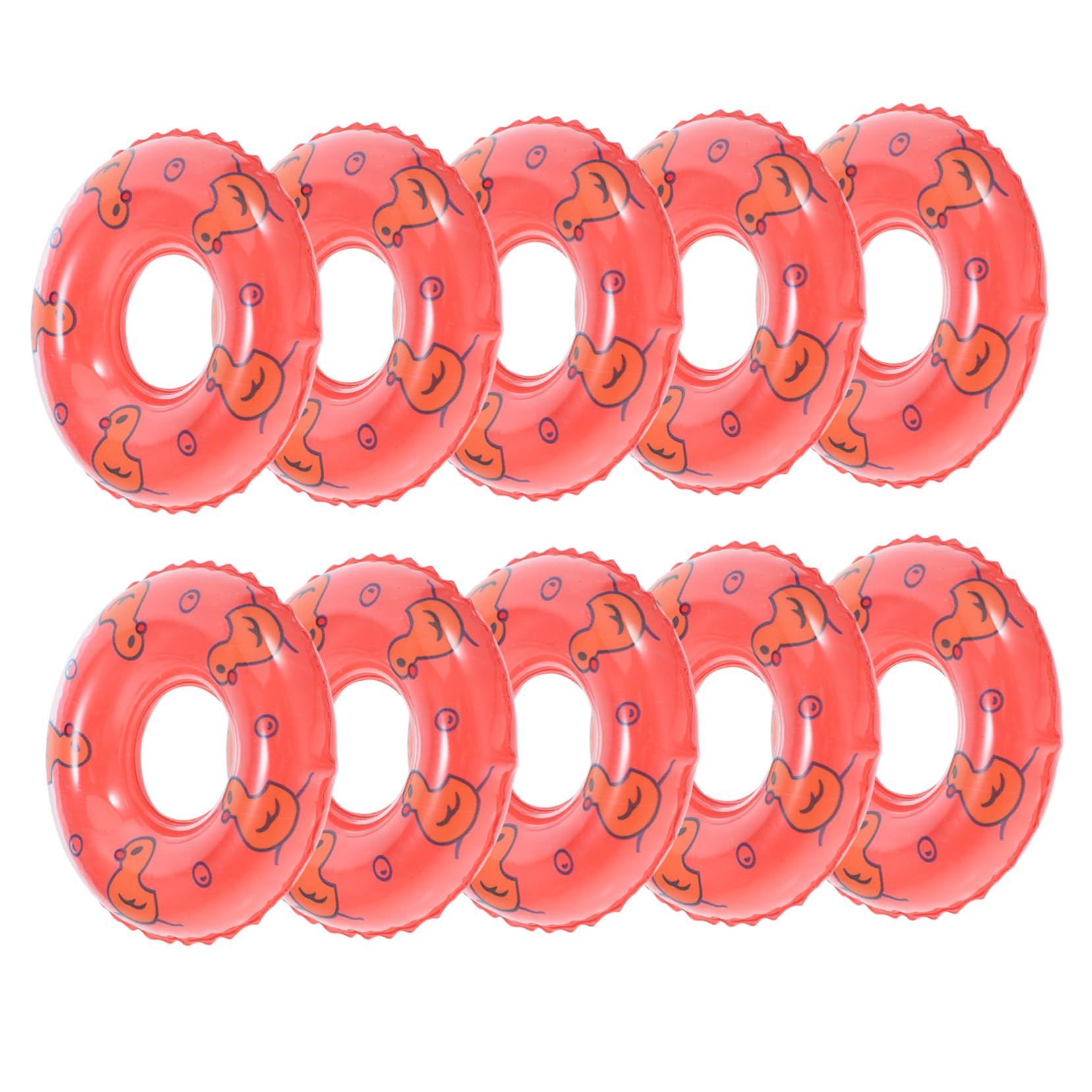Kisangel Swimming Ring Photo Props 10pcs Miniature Swim Rings Decorative Ornaments Boys and Girls Plaything