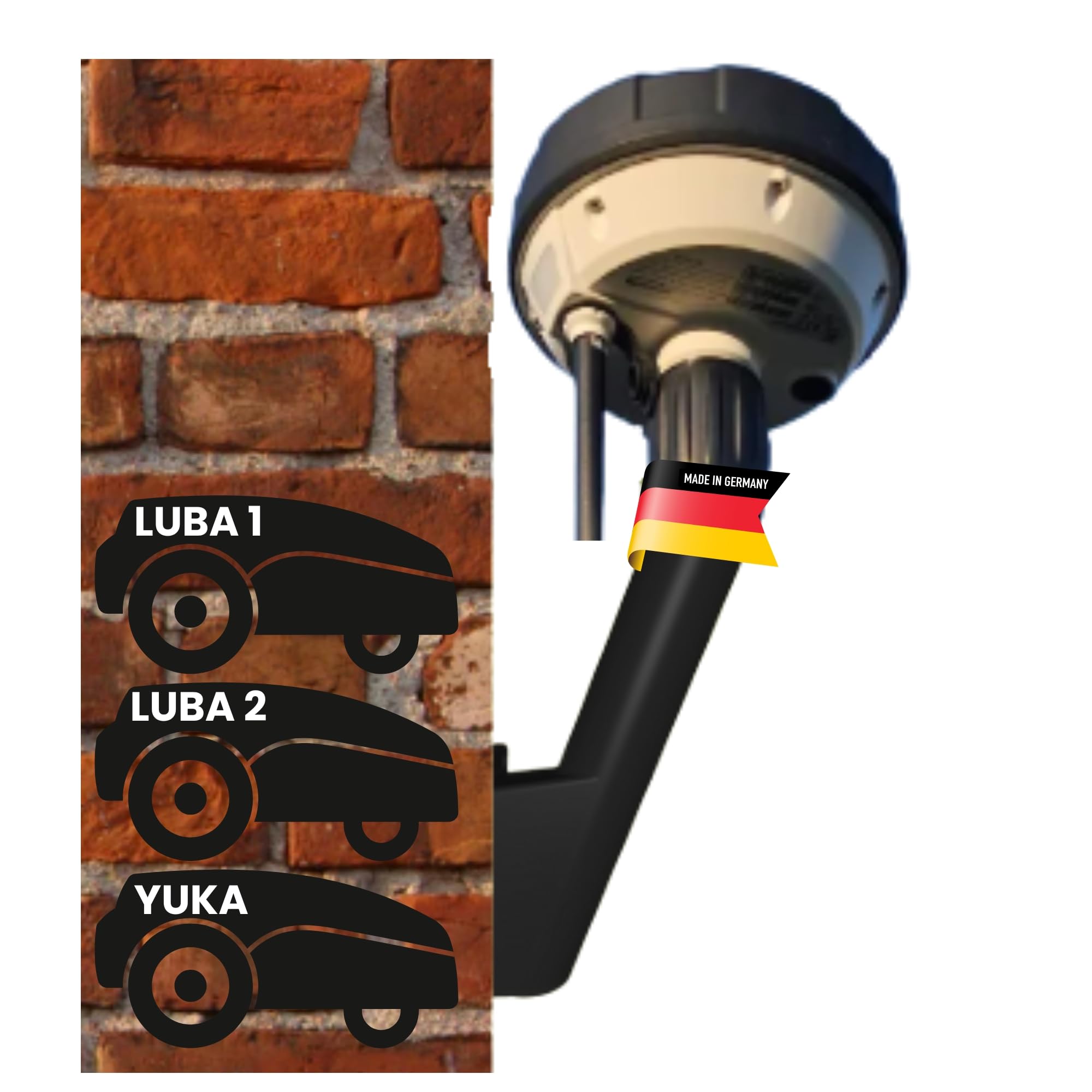 Uchwyt ścienny do anteny RTK kompatybilny z Mammotion LUBA AWD YUKA kosiarka robot ścienny uchwyt ścienny, mocowanie, duży