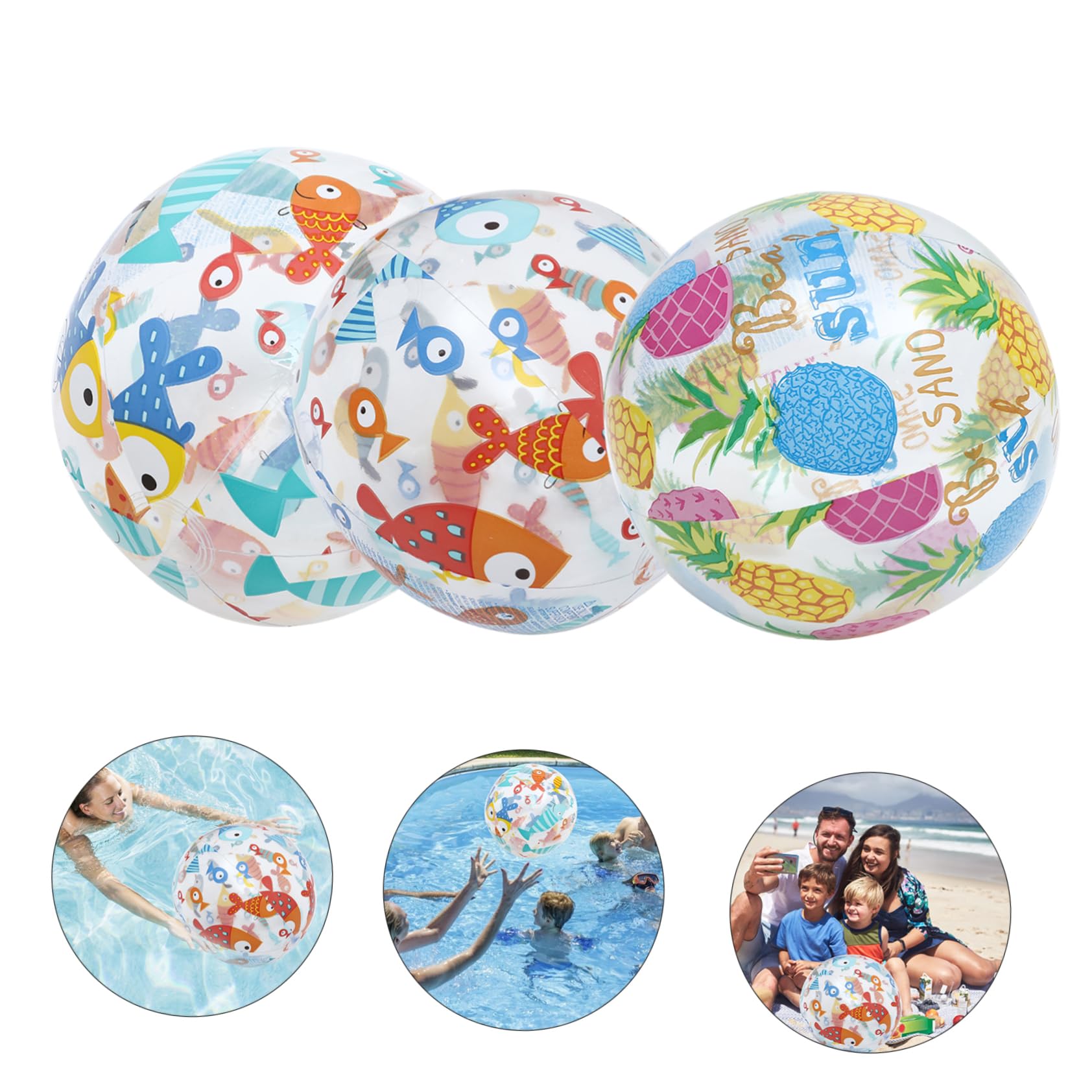 VICASKY 9 Piezas Pelota De Playa Animada Jugar Aire para Playa Inflable Criatura Marina Playa Clara Mini De Playa Pelota De Voleibol De Playa Inflar Pelota De Playa
