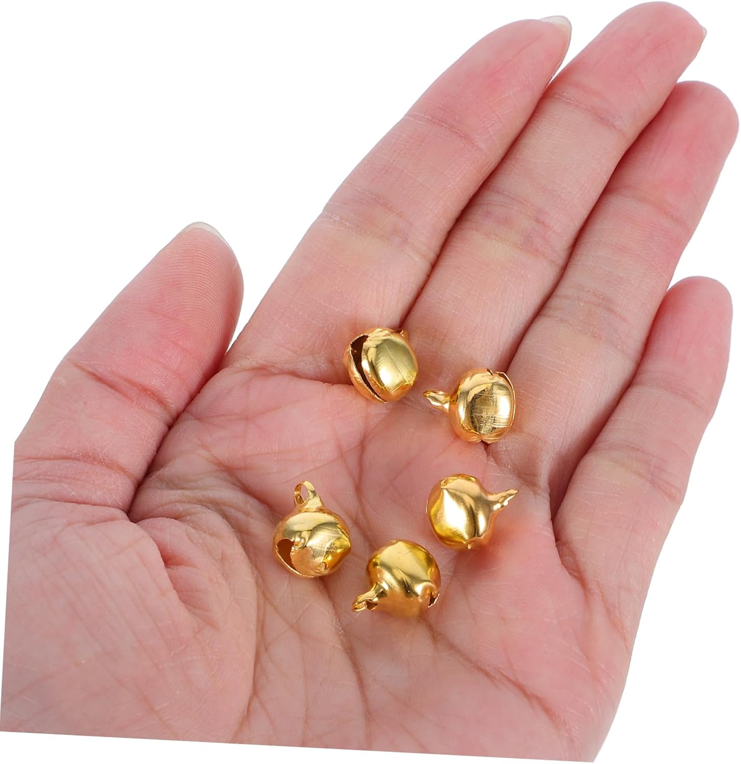 NUOBESTY 200pcs Jingle Bells for Crafts DIY Jewelry Home Decor and Pet Collars Vintage Metal Bells for Holiday Ornaments and Seasonal Decorations