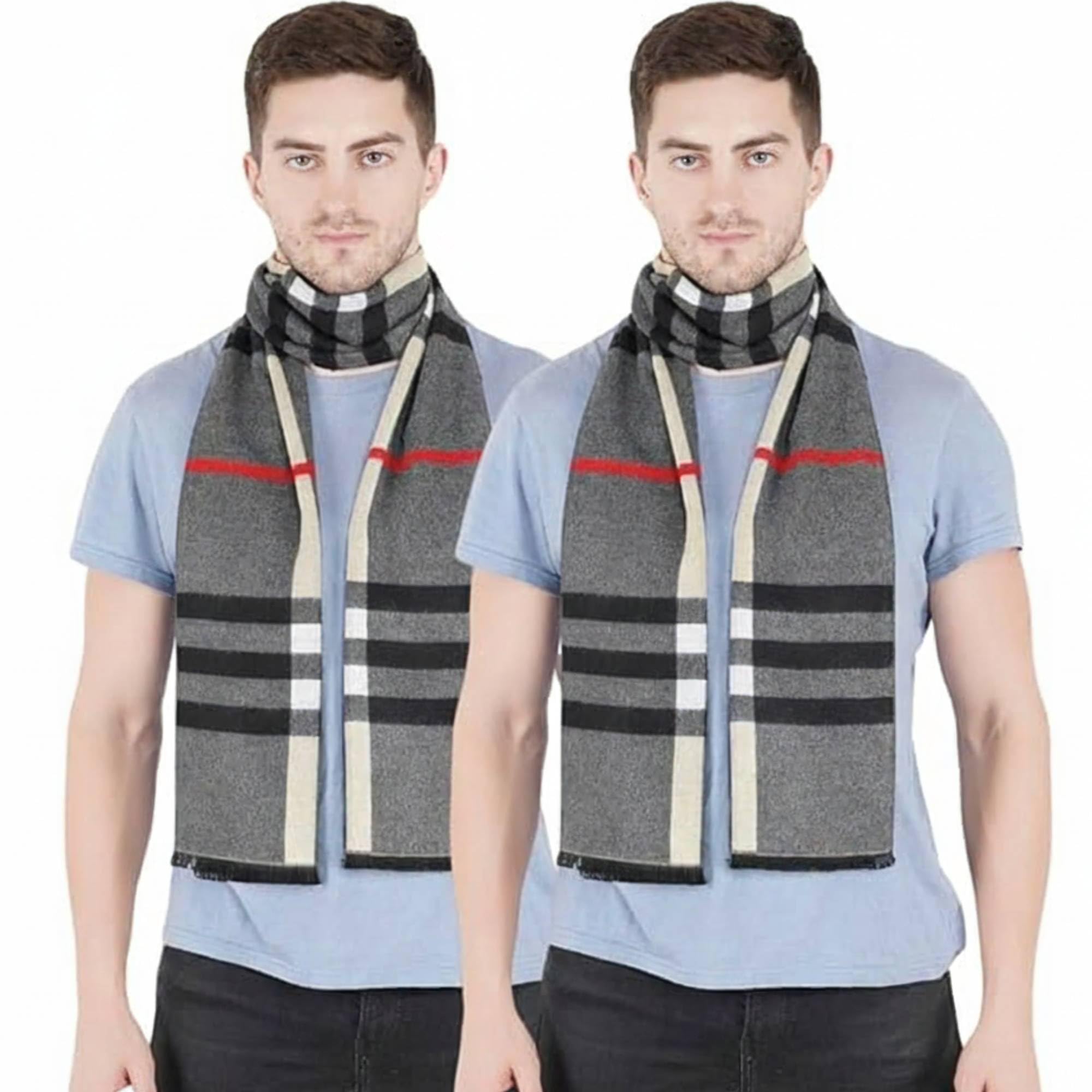 eleg & stilance Men’s Winter Warm Soft Acrylic Checkered Scarf for Casual & Formal Wear | Stylish Plaid Design | Cozy & Skin-Friendly Neck Muffler for Cold Weather-picture-39