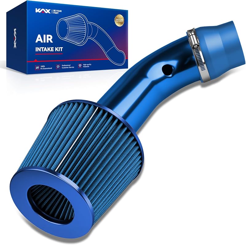 Kit de admissão de ar frio 3" KAX Suride com filtro lavável azul – 1 unidade