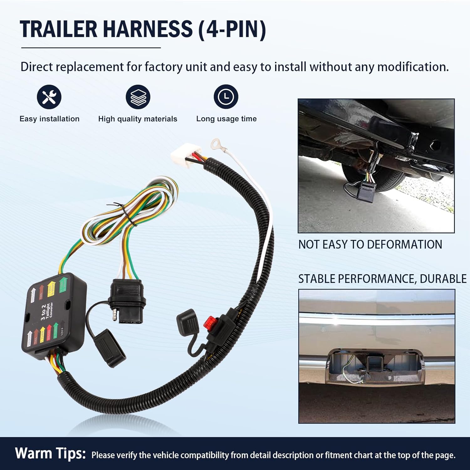 56494 Vehicle-Side Custom 4-Pin Trailer Wiring Harness Compatible with Mazda CX-70, CX-90