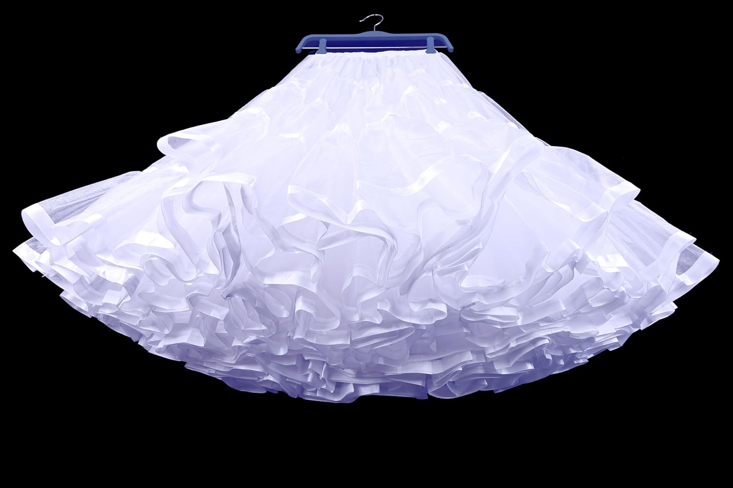 Women's 4 Tiers Plus Puffy Petticoat 31" Midi Underskirt tea length Crinoline Tulle Petticoat Half Slip - Image 4